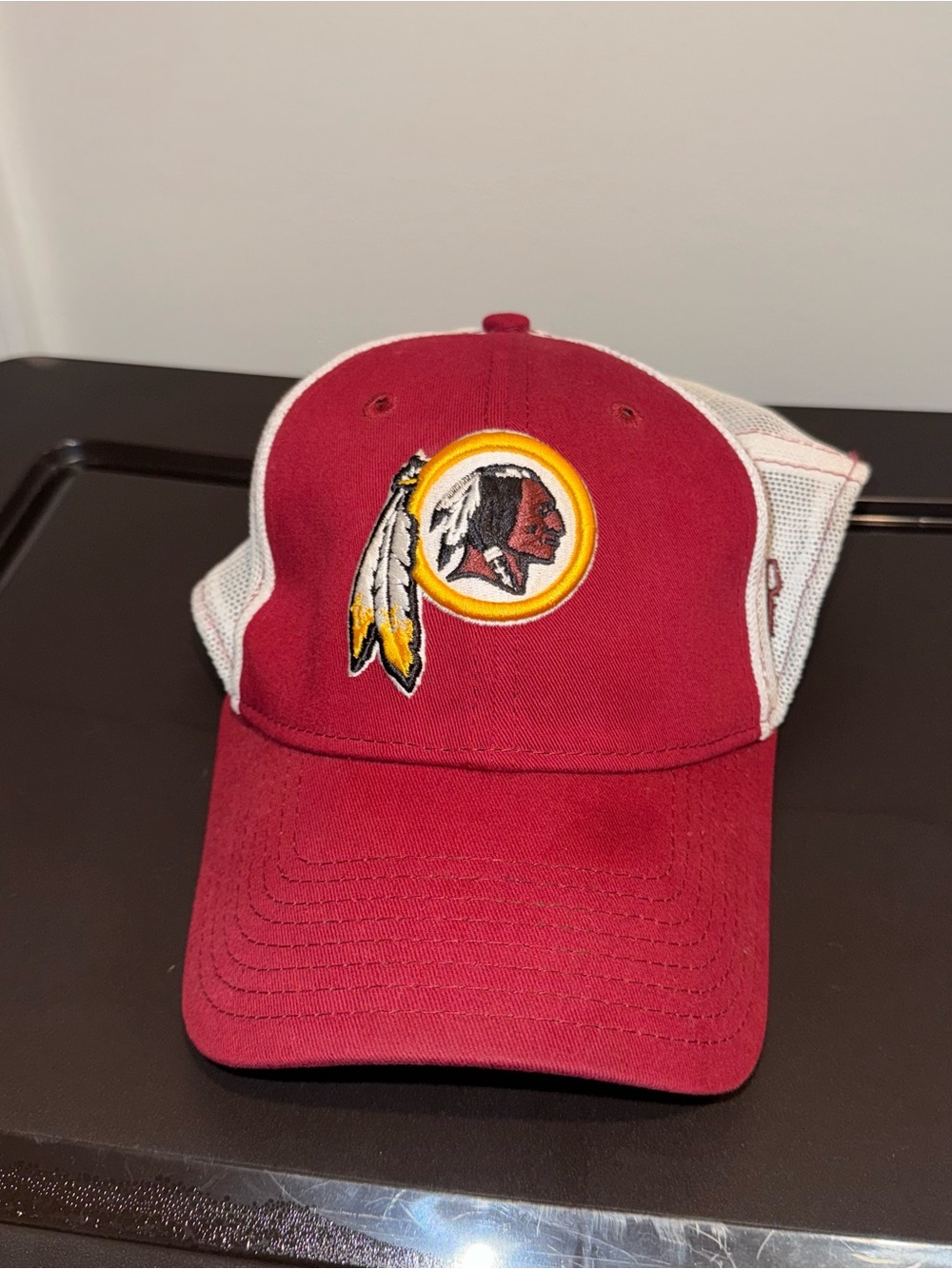 New Era Washington Redskins NFL Football Burgundy White Mesh Hat S/M